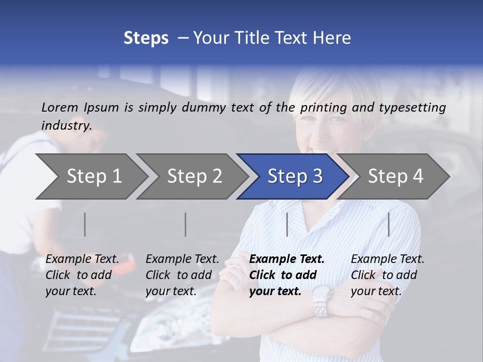 A Woman Standing Next To A Man In Front Of A Car PowerPoint Template