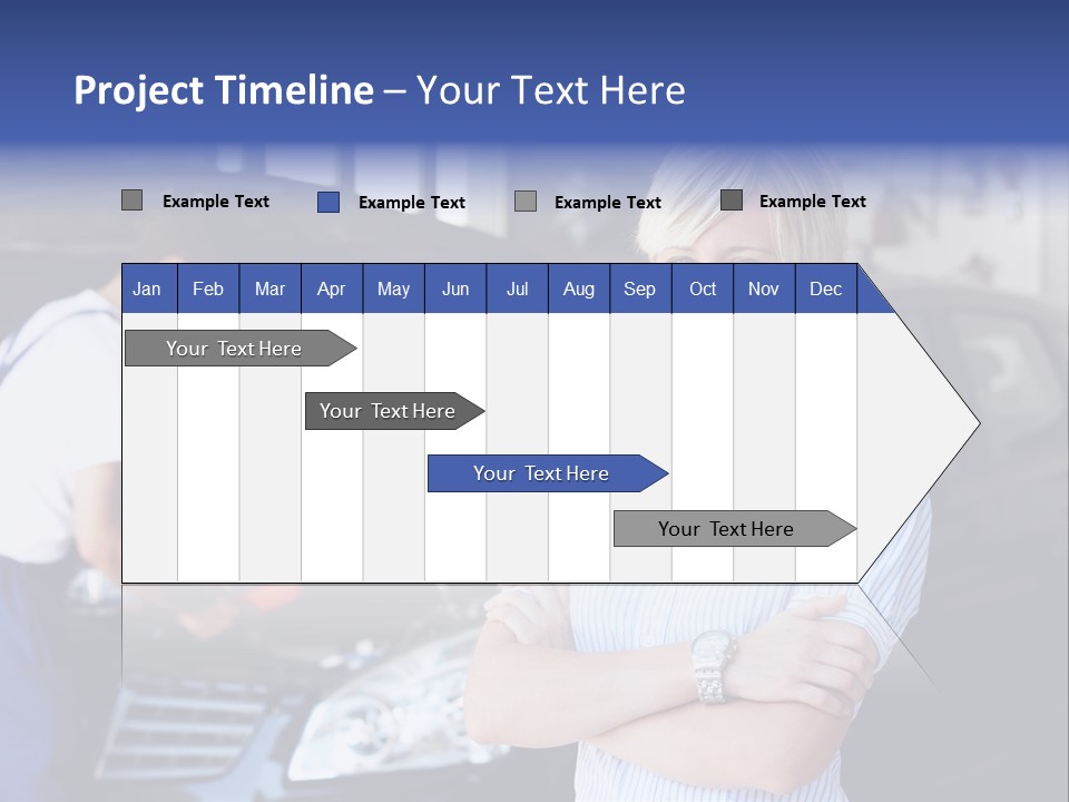 A Woman Standing Next To A Man In Front Of A Car PowerPoint Template