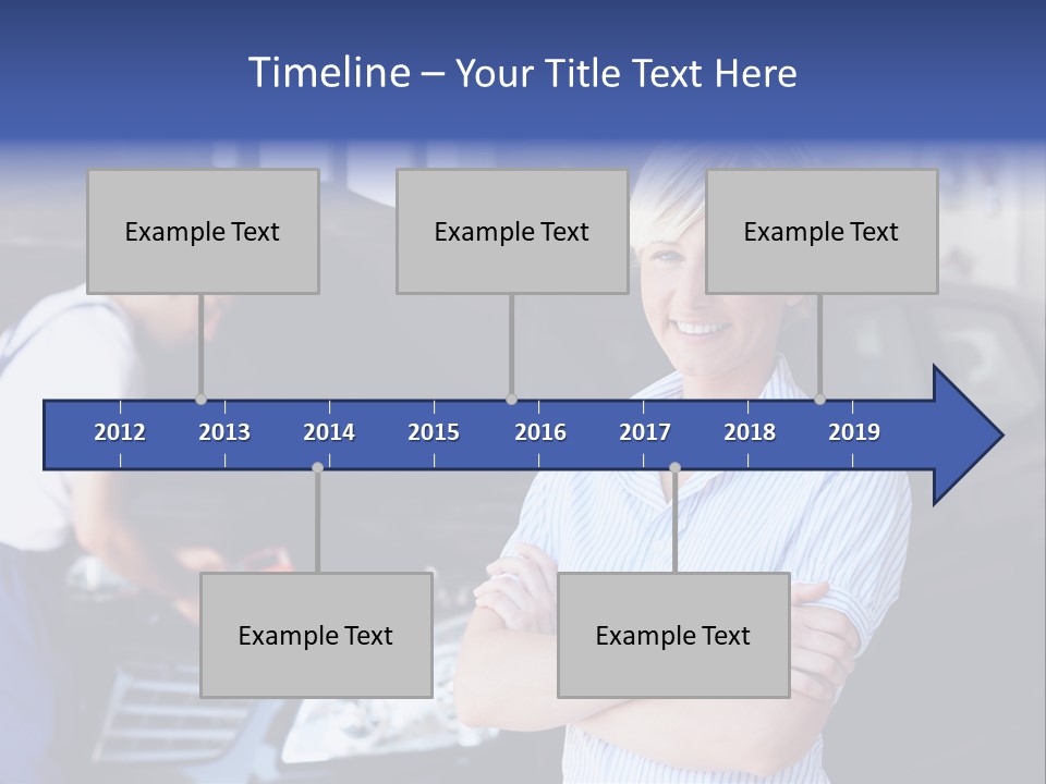 A Woman Standing Next To A Man In Front Of A Car PowerPoint Template