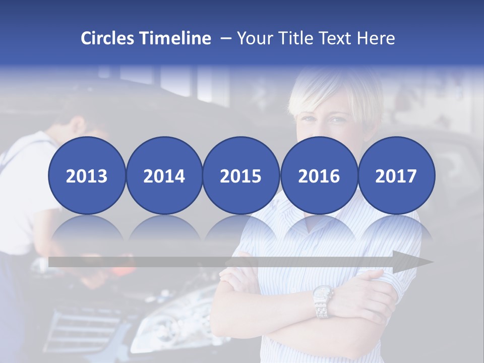 A Woman Standing Next To A Man In Front Of A Car PowerPoint Template