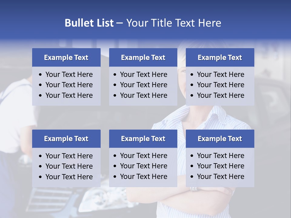 A Woman Standing Next To A Man In Front Of A Car PowerPoint Template
