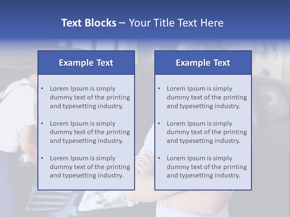 A Woman Standing Next To A Man In Front Of A Car PowerPoint Template