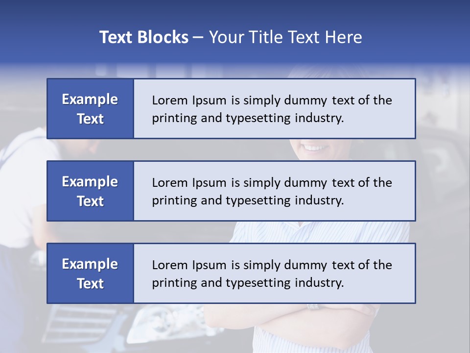 A Woman Standing Next To A Man In Front Of A Car PowerPoint Template