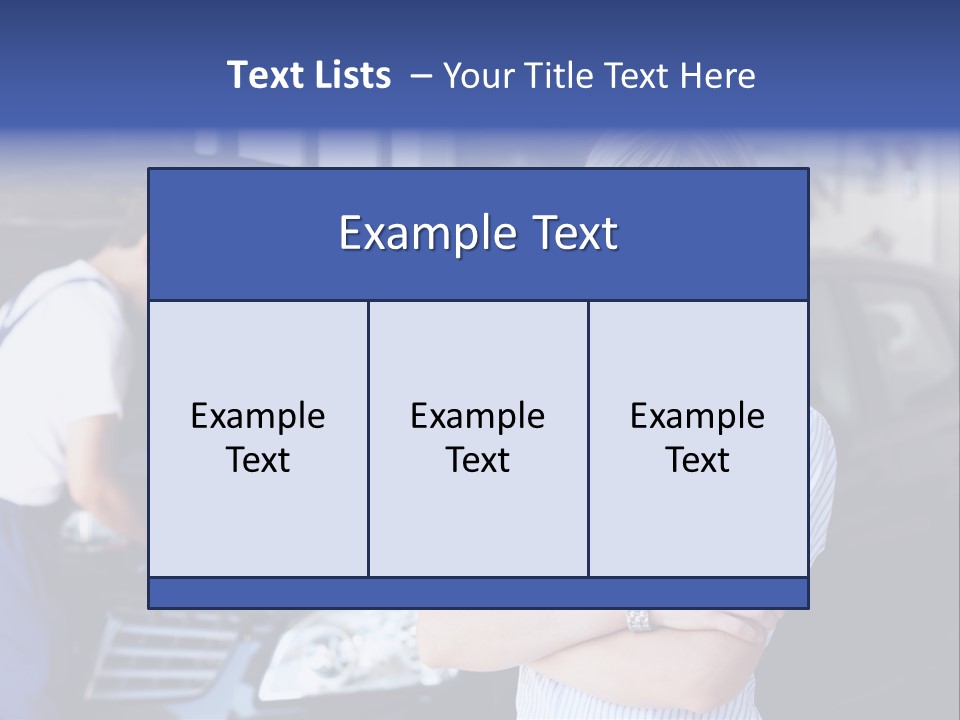 A Woman Standing Next To A Man In Front Of A Car PowerPoint Template