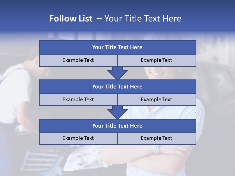 A Woman Standing Next To A Man In Front Of A Car PowerPoint Template