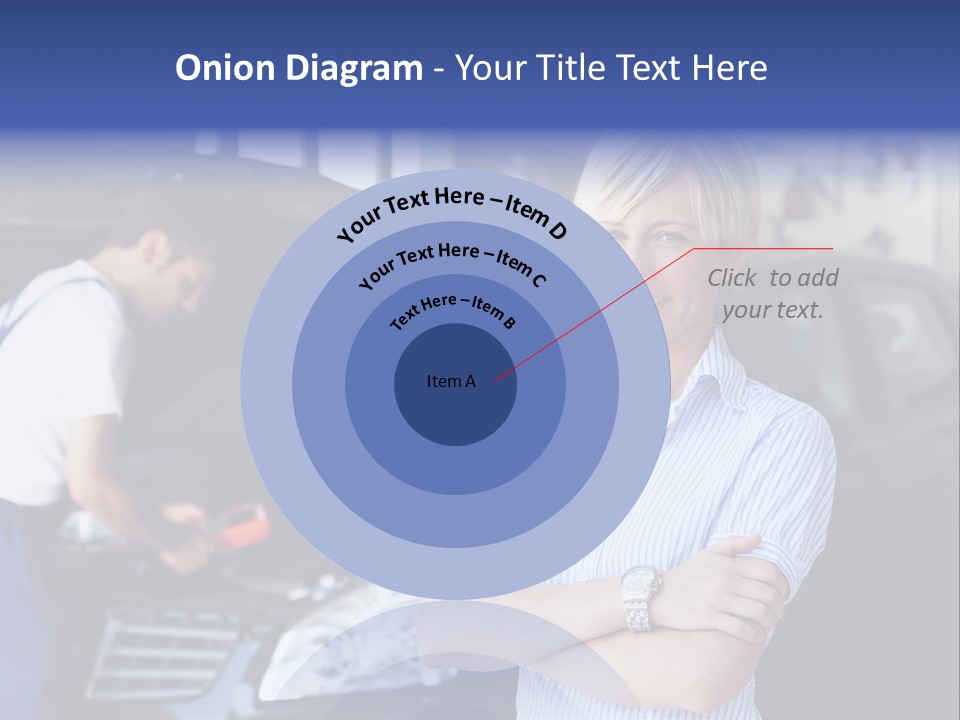 A Woman Standing Next To A Man In Front Of A Car PowerPoint Template