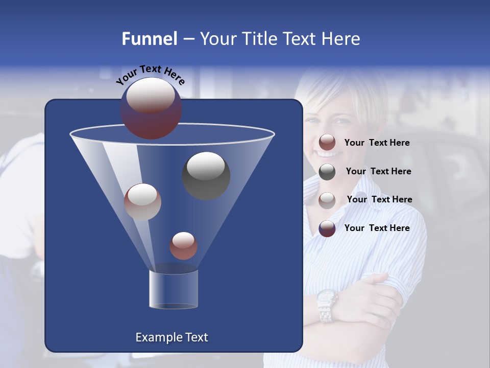 A Woman Standing Next To A Man In Front Of A Car PowerPoint Template