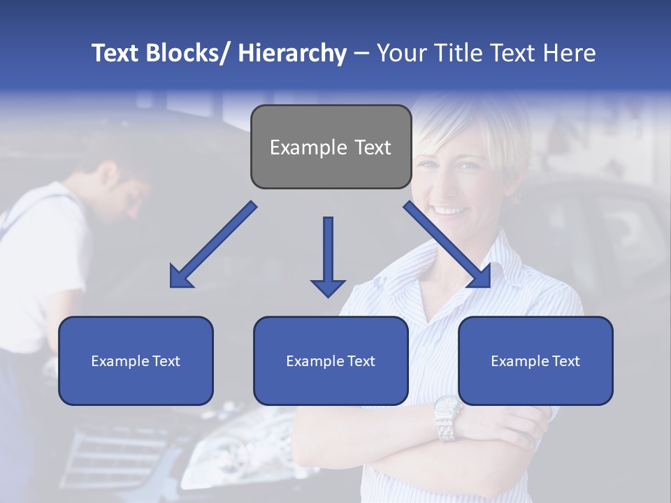 A Woman Standing Next To A Man In Front Of A Car PowerPoint Template