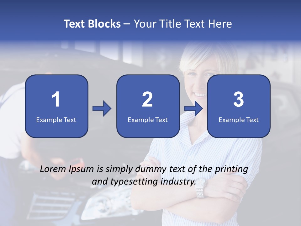 A Woman Standing Next To A Man In Front Of A Car PowerPoint Template