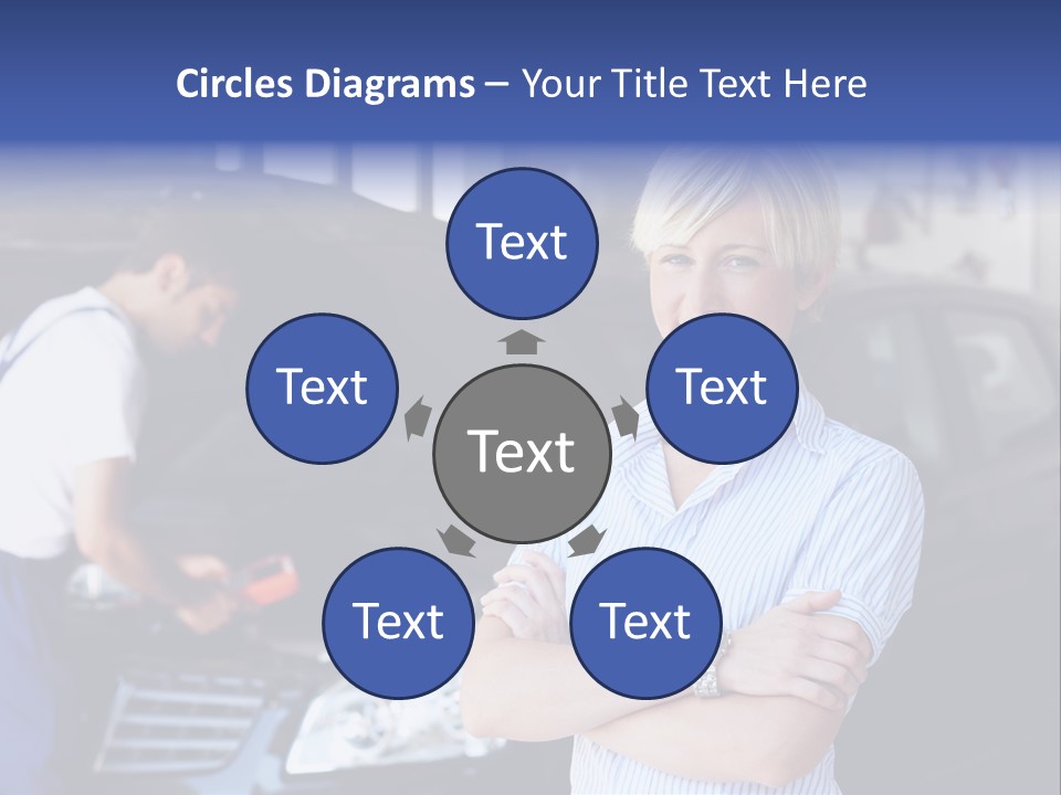 A Woman Standing Next To A Man In Front Of A Car PowerPoint Template