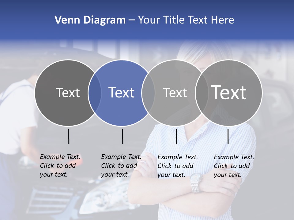 A Woman Standing Next To A Man In Front Of A Car PowerPoint Template
