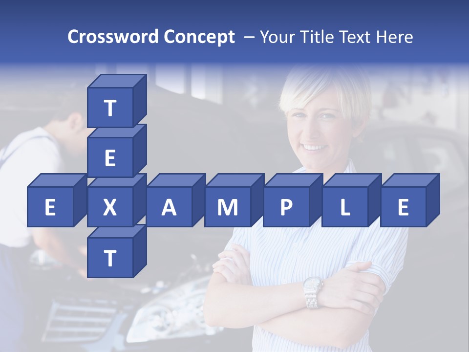 A Woman Standing Next To A Man In Front Of A Car PowerPoint Template