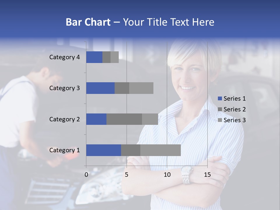 A Woman Standing Next To A Man In Front Of A Car PowerPoint Template