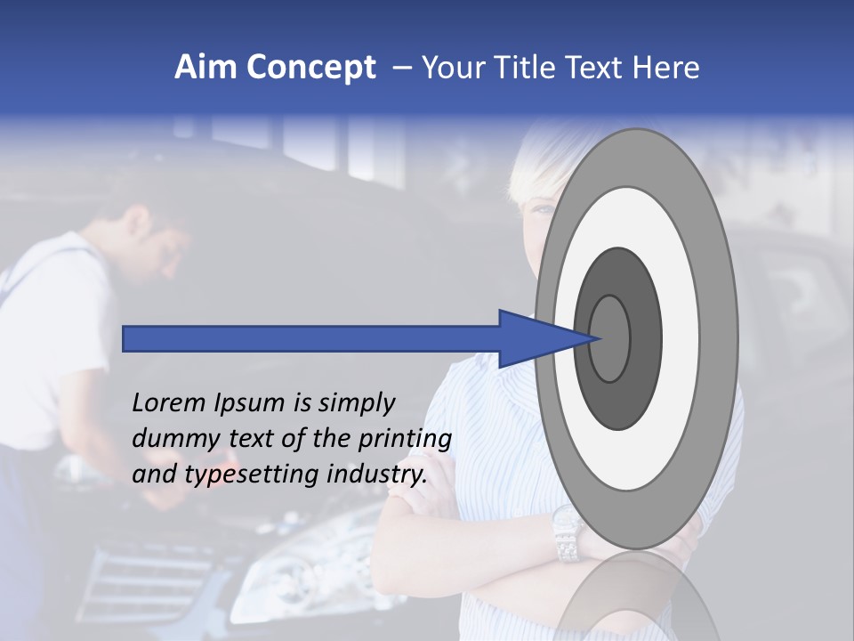 A Woman Standing Next To A Man In Front Of A Car PowerPoint Template