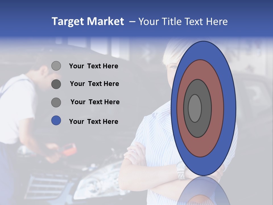 A Woman Standing Next To A Man In Front Of A Car PowerPoint Template
