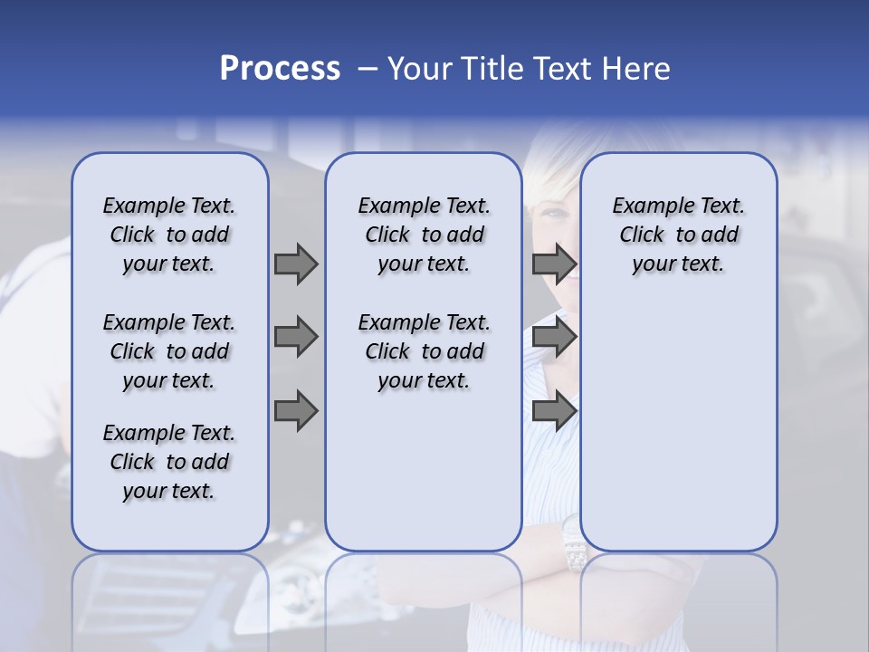 A Woman Standing Next To A Man In Front Of A Car PowerPoint Template