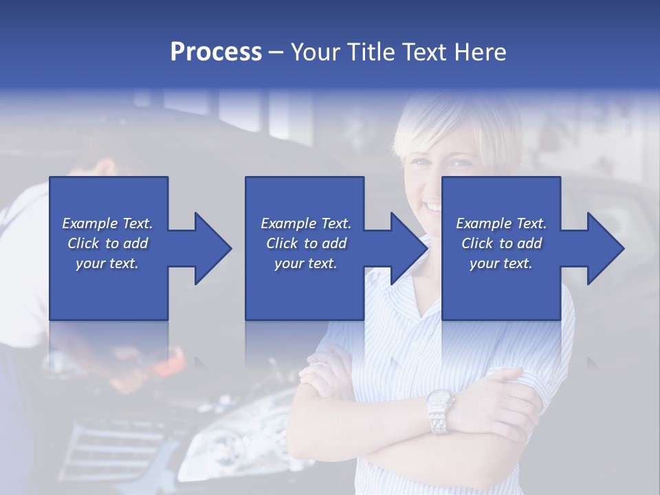 A Woman Standing Next To A Man In Front Of A Car PowerPoint Template