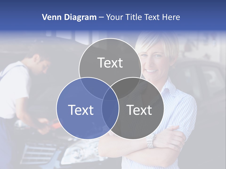 A Woman Standing Next To A Man In Front Of A Car PowerPoint Template