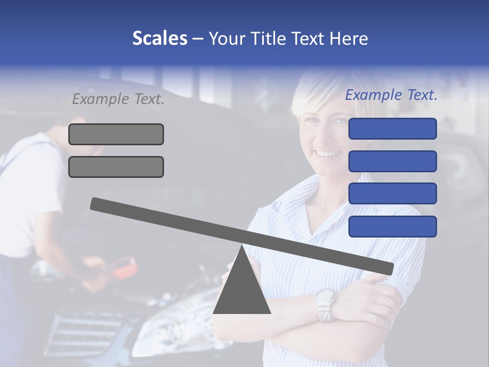 A Woman Standing Next To A Man In Front Of A Car PowerPoint Template