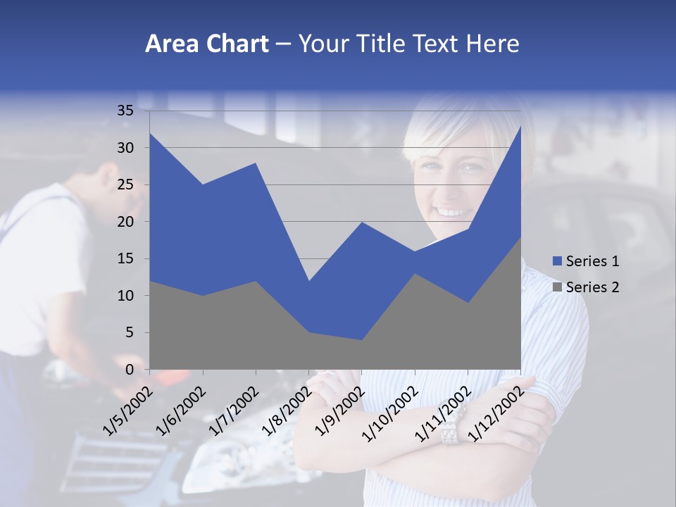 A Woman Standing Next To A Man In Front Of A Car PowerPoint Template