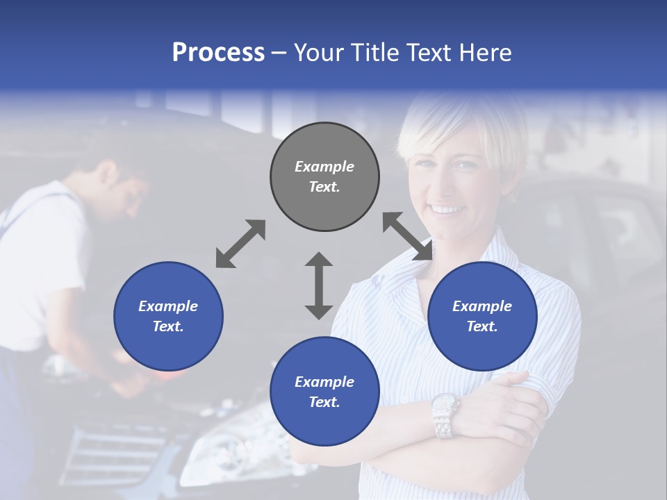 A Woman Standing Next To A Man In Front Of A Car PowerPoint Template