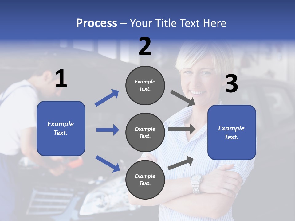 A Woman Standing Next To A Man In Front Of A Car PowerPoint Template