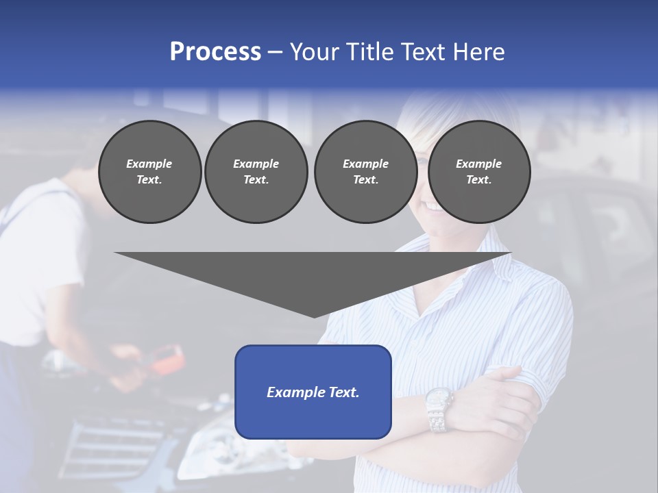 A Woman Standing Next To A Man In Front Of A Car PowerPoint Template