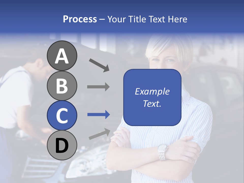 A Woman Standing Next To A Man In Front Of A Car PowerPoint Template