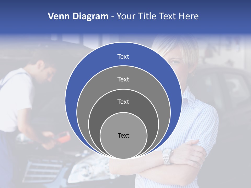 A Woman Standing Next To A Man In Front Of A Car PowerPoint Template