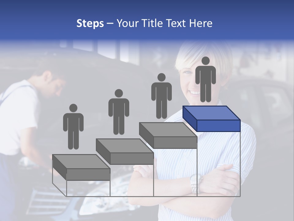 A Woman Standing Next To A Man In Front Of A Car PowerPoint Template