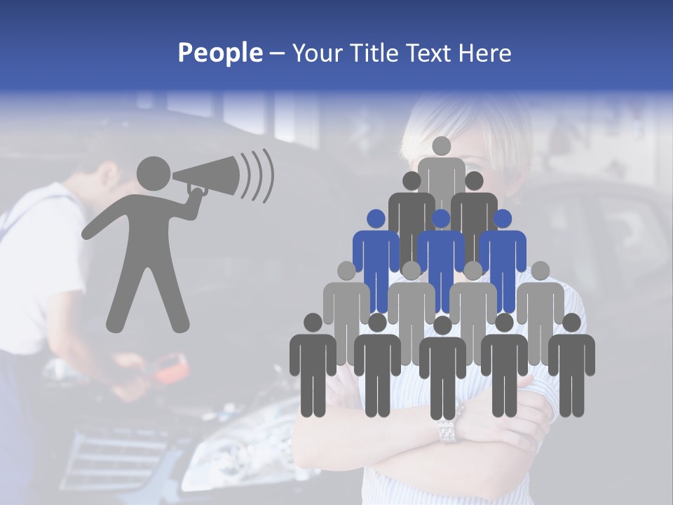 A Woman Standing Next To A Man In Front Of A Car PowerPoint Template