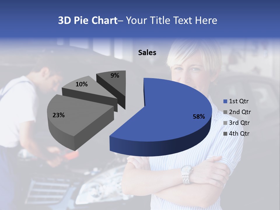 A Woman Standing Next To A Man In Front Of A Car PowerPoint Template