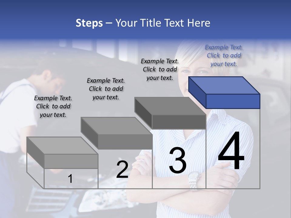 A Woman Standing Next To A Man In Front Of A Car PowerPoint Template