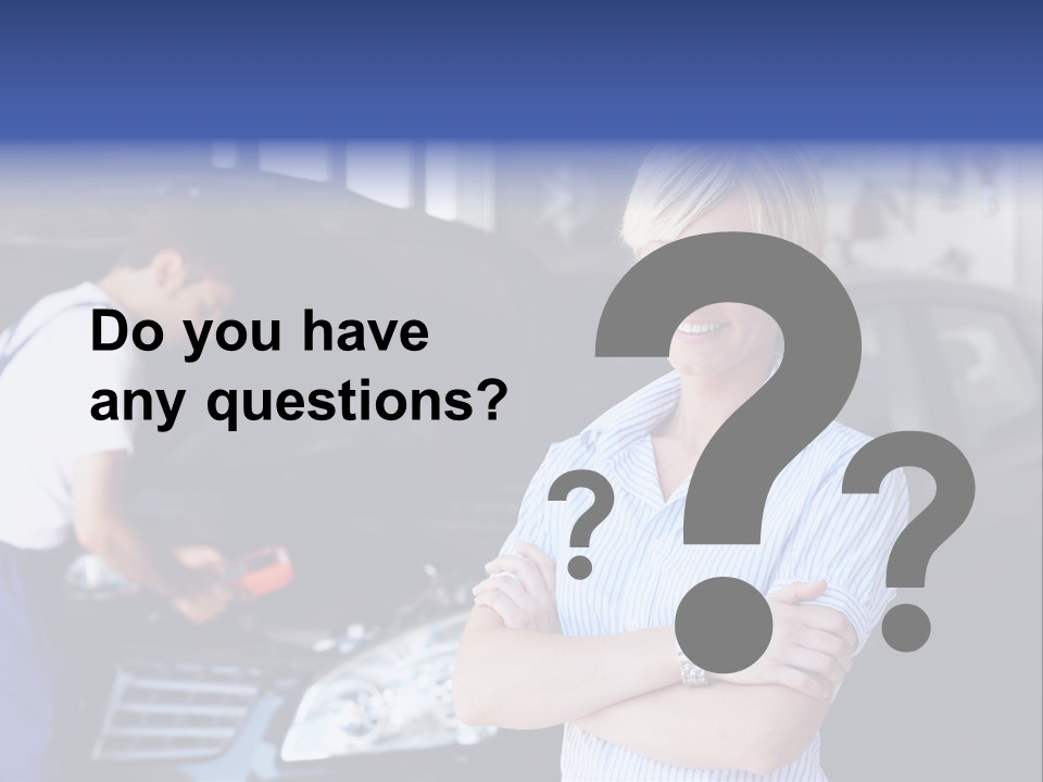 A Woman Standing Next To A Man In Front Of A Car PowerPoint Template