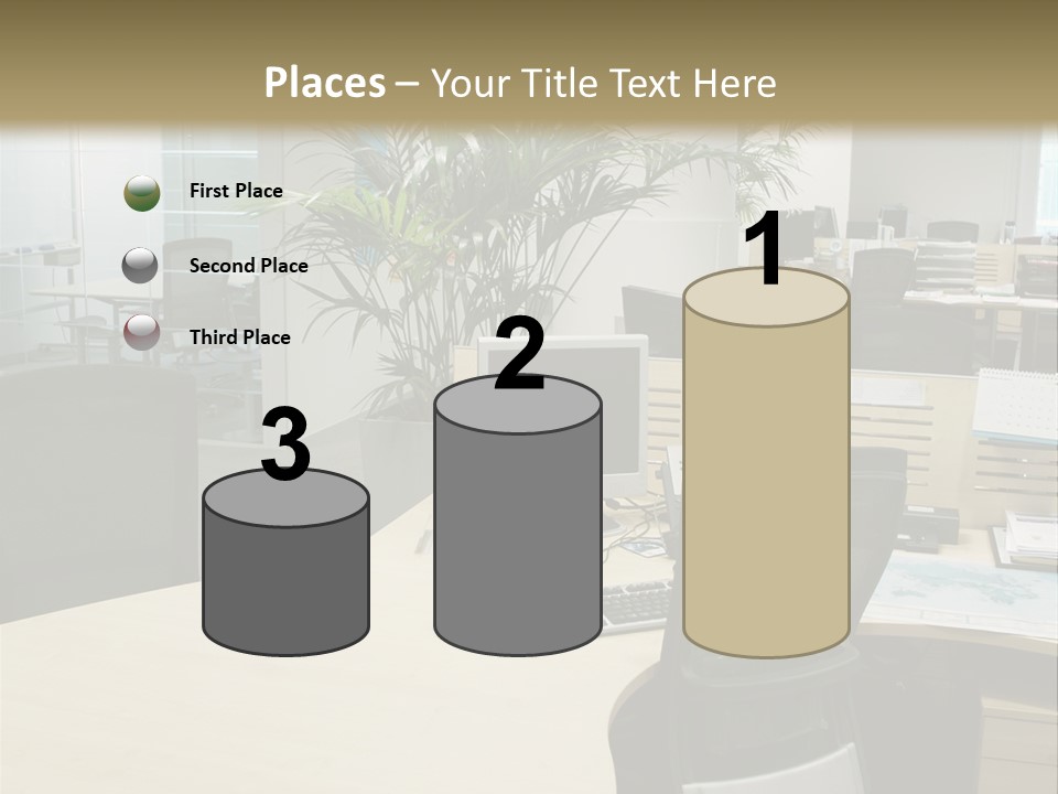 Space Place Computer PowerPoint Template