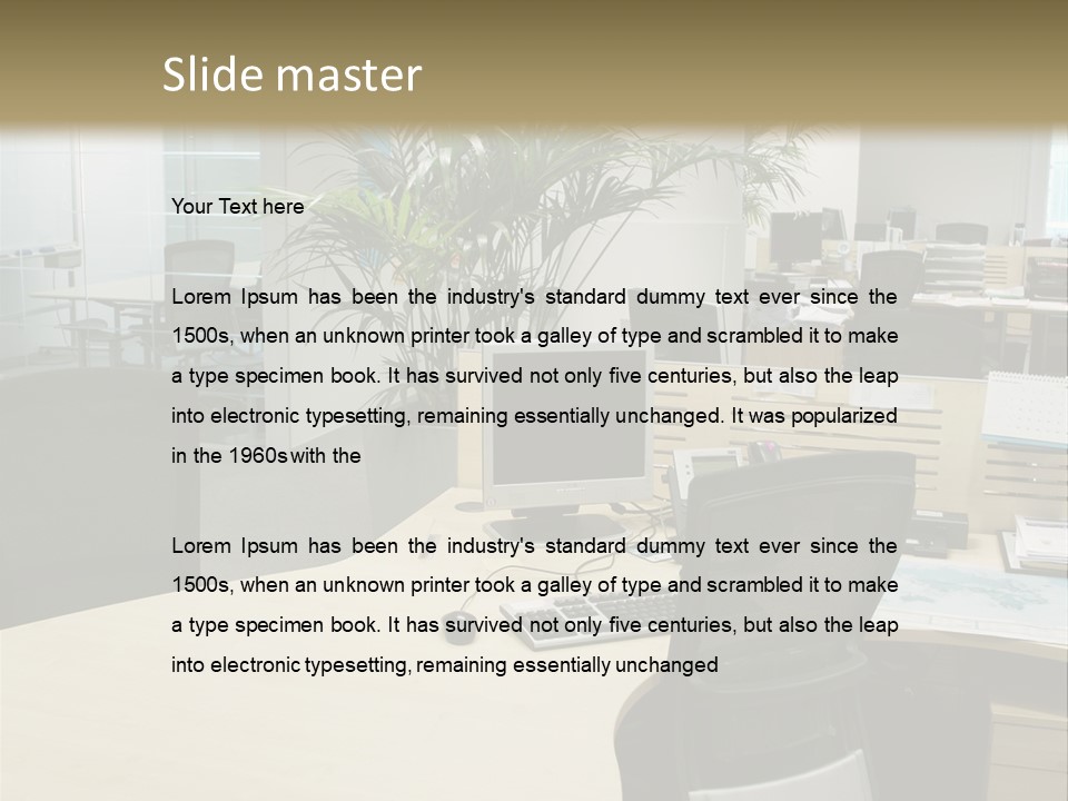Space Place Computer PowerPoint Template