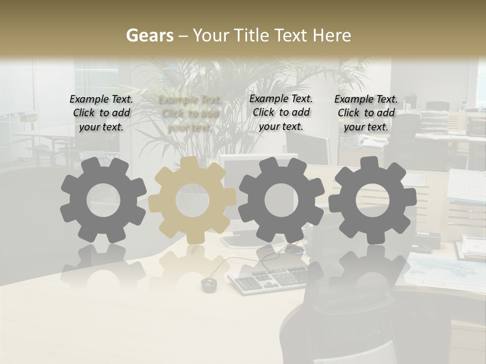 Space Place Computer PowerPoint Template