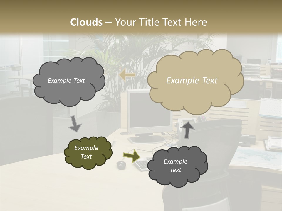 Space Place Computer PowerPoint Template