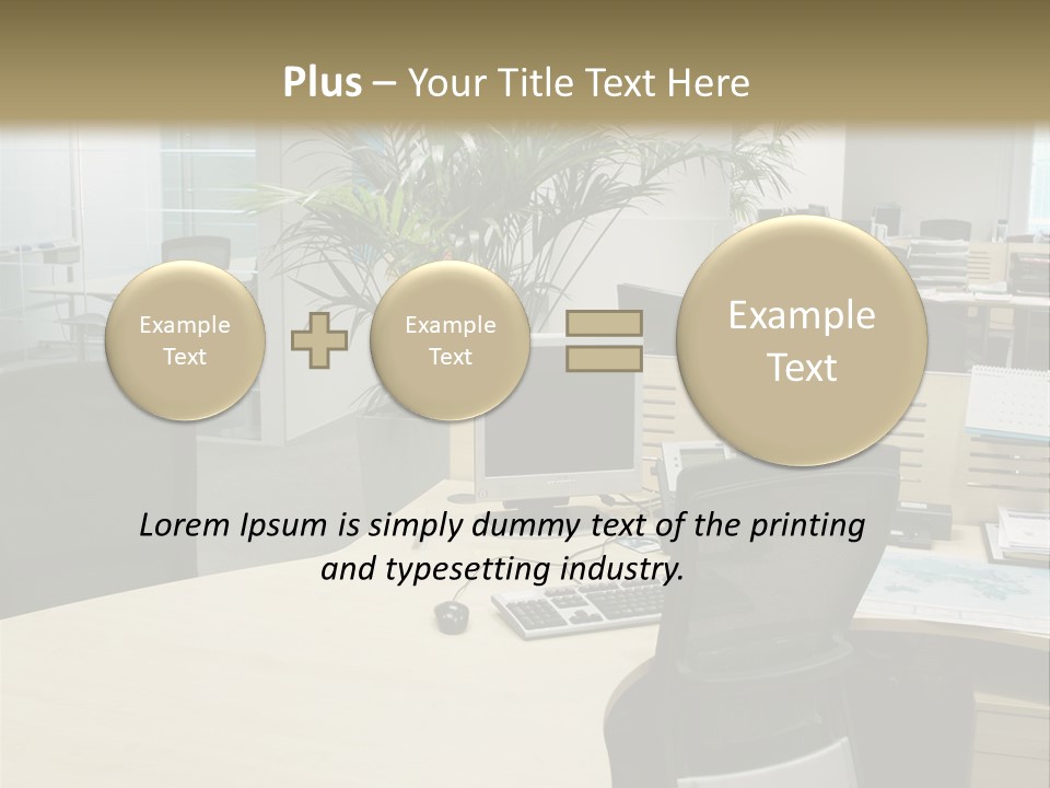 Space Place Computer PowerPoint Template