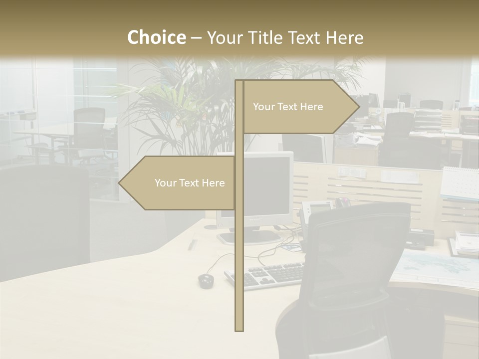 Space Place Computer PowerPoint Template