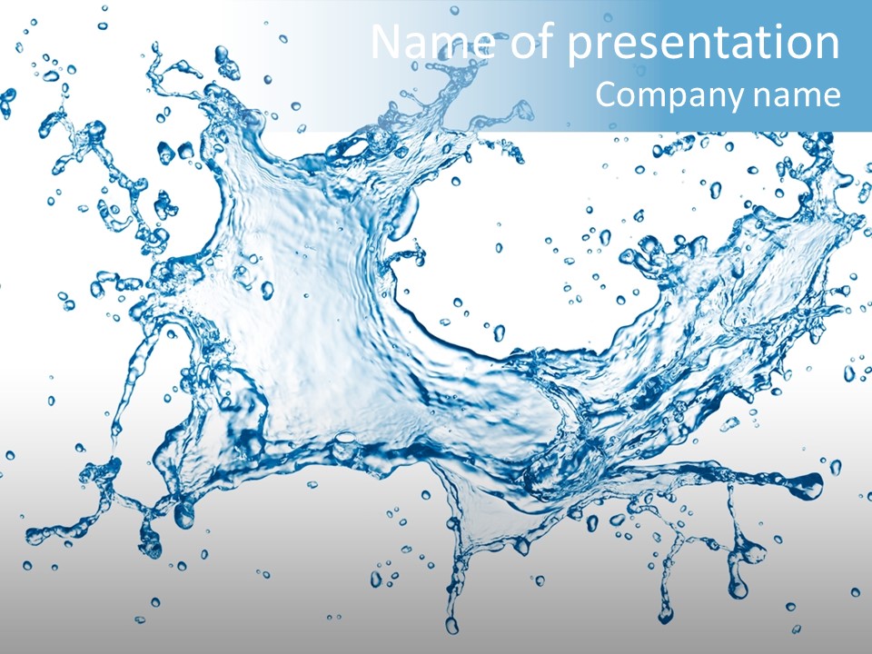 Pouring Splash Clean PowerPoint Template