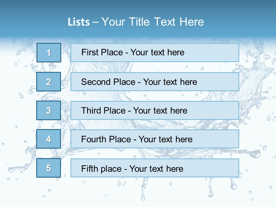 Pouring Splash Clean PowerPoint Template