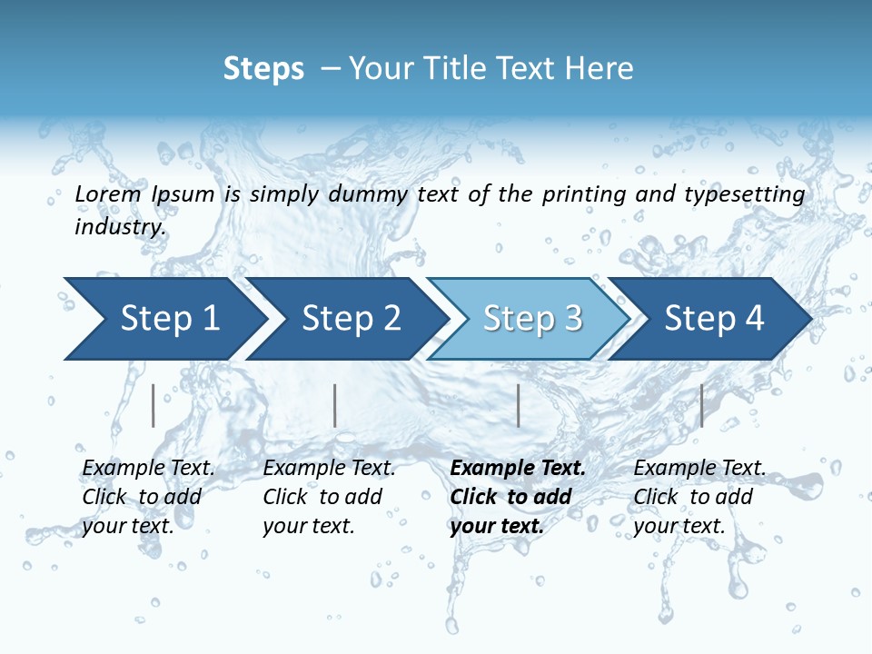 Pouring Splash Clean PowerPoint Template