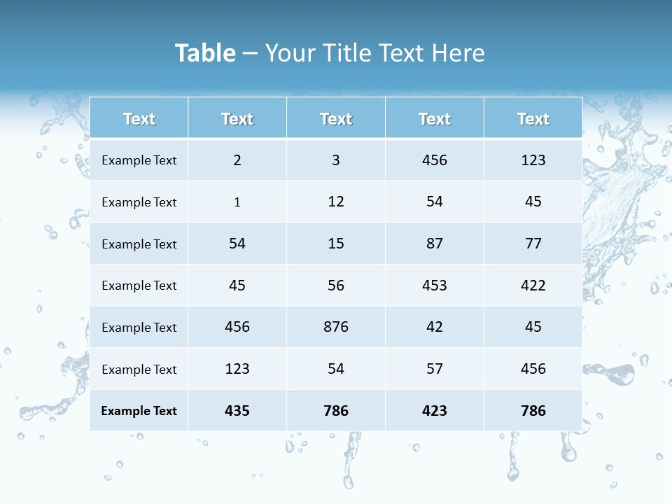 Pouring Splash Clean PowerPoint Template