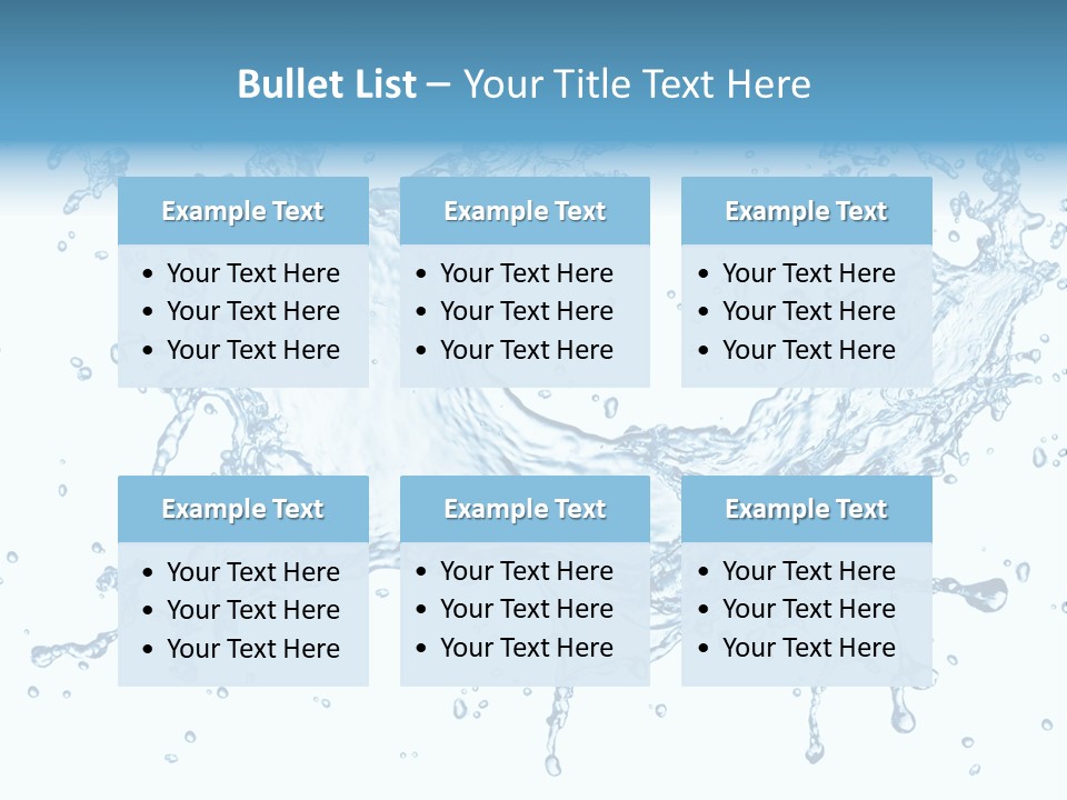 Pouring Splash Clean PowerPoint Template
