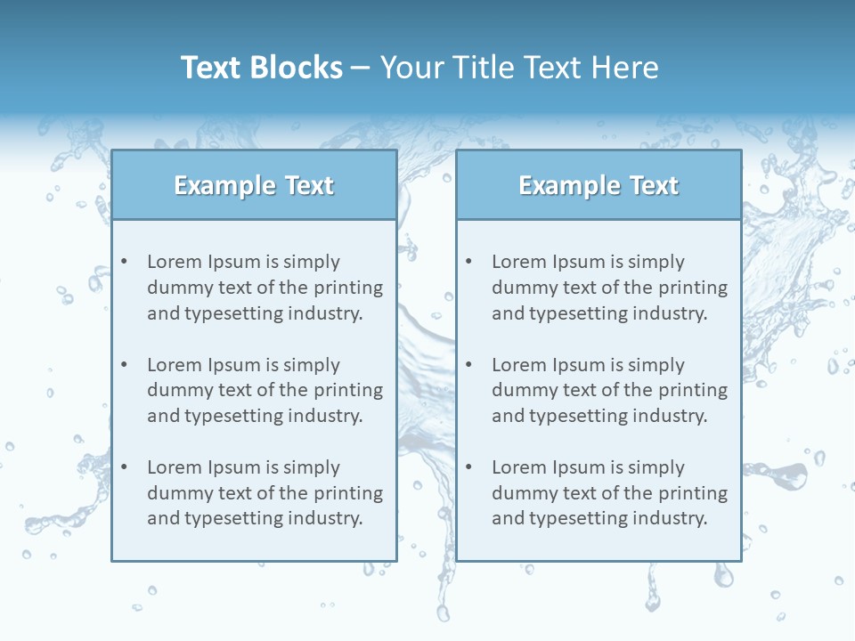 Pouring Splash Clean PowerPoint Template