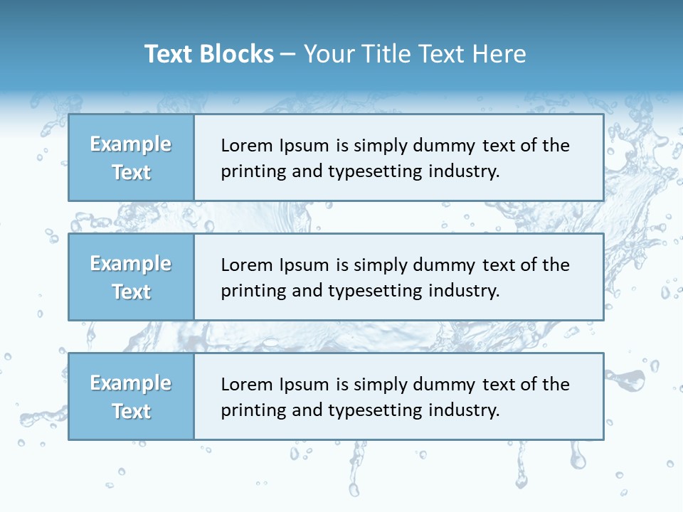 Pouring Splash Clean PowerPoint Template