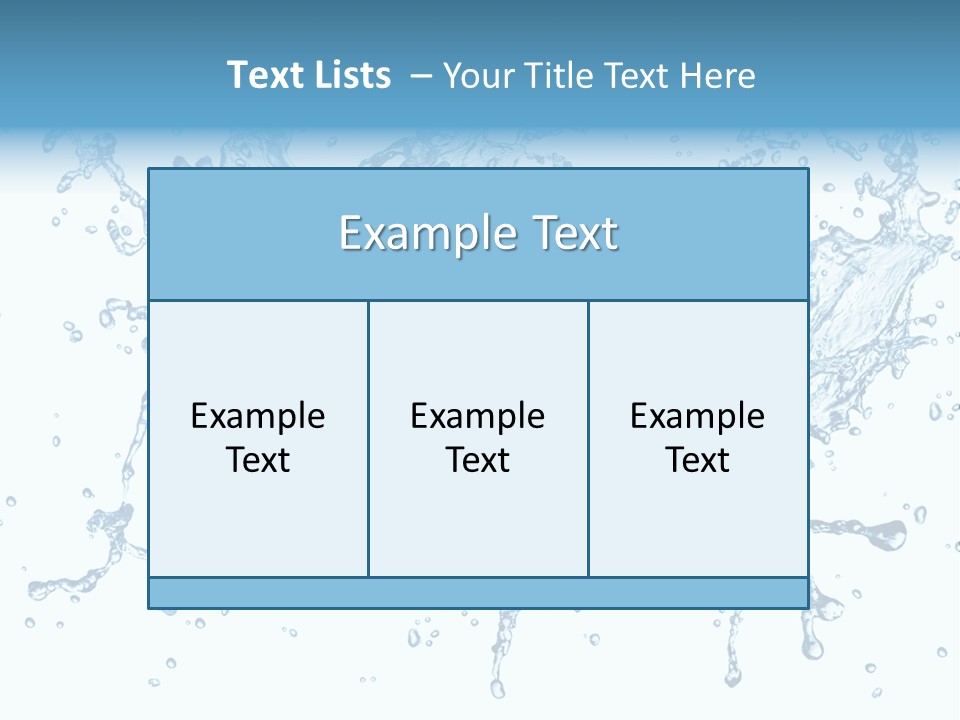 Pouring Splash Clean PowerPoint Template