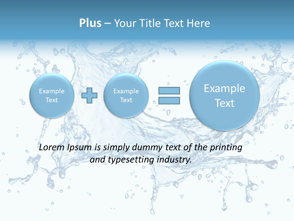 Pouring Splash Clean PowerPoint Template