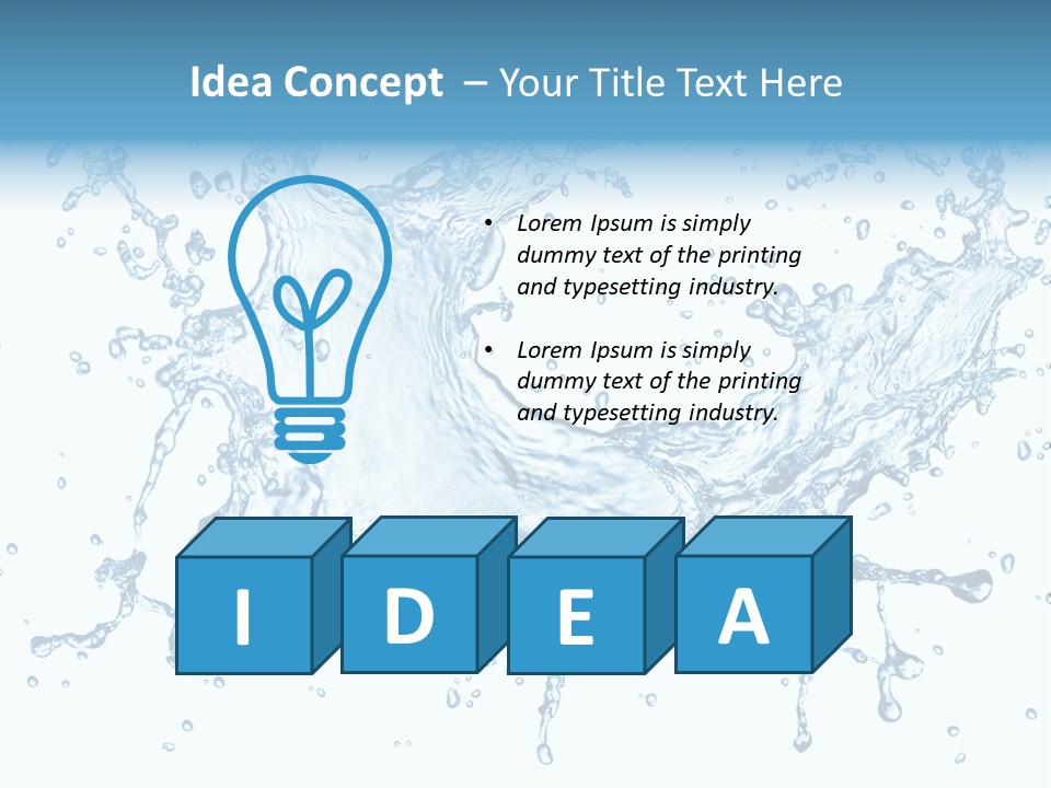 Pouring Splash Clean PowerPoint Template